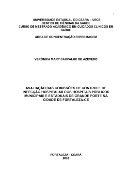 avalia&ccedil;&atilde;o das comiss&otilde;es de controle de infec&ccedil;&atilde;o hospitalar