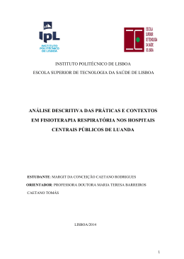 Analise descritiva das praticas e contextos em fisioterapia