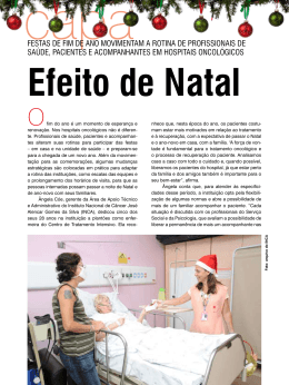 Efeito de Natal - Instituto Nacional de Câncer