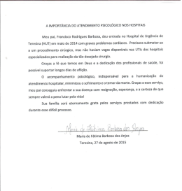 A IMPORTÂNCIA DO ATENDIMENTO PSICOLÓGICO NOS