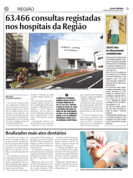 63.466 consultas registadas nos hospitais da Região