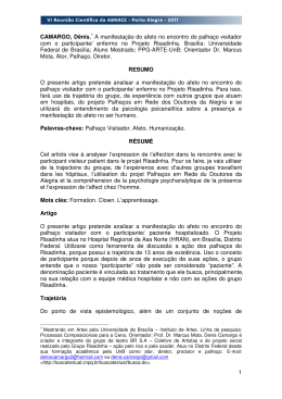 1 CAMARGO, D&ecirc;nis.1 A manifesta&ccedil;&atilde;o do afeto no