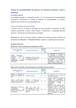 An&aacute;lise de sustentabilidade da empresa nos