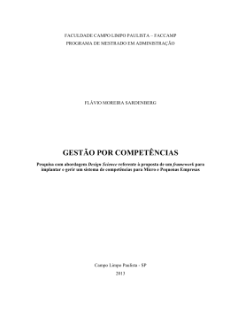 Gest&atilde;o por Compet&ecirc;ncia