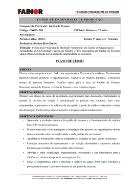 Gest&atilde;o de Pessoas