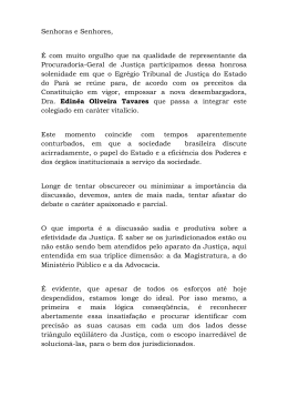 Senhoras e Senhores, - Ministério Público do Estado do Pará