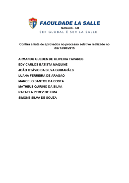 Confira a lista de aprovados no processo seletivo