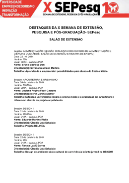 destaques sal&atilde;o de extens&atilde;o ix sepesq