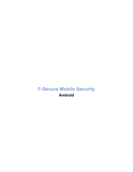 F-Secure Mobile Security