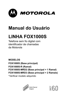 Manual do Usuário LINHA FOX1000S