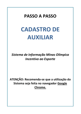 CADASTRO DE AUXILIAR - Minas Olímpica Incentivo ao Esporte