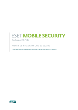 1. Instalação do ESET Mobile Security