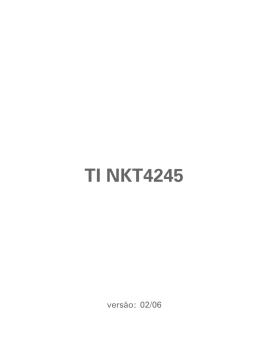Manual TI NKT4245 - Sergitel Telecomunica&ccedil;&otilde;es