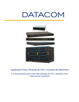 Application Notes: Prote&ccedil;&atilde;o da CPU e Ger&ecirc;ncia do