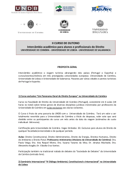 II Curso de Outono da UNDB