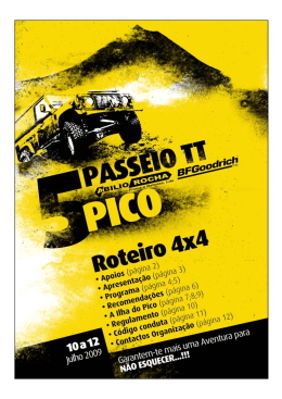 Programa Participantes Passeio TT Pico 2009