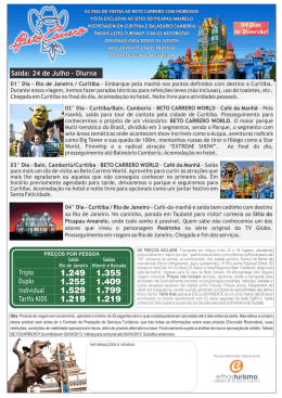 Folheto Beto Carrero 04 dias