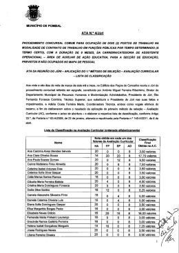 MUNICÍPIO DE POMBAL ATA N.” 4ƒJúri PROCEDIMENTO