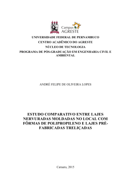estudo comparativo entre lajes nervuradas moldadas no local com