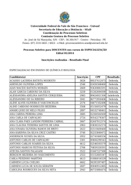 Universidade Federal do Vale do S&atilde;o Francisco