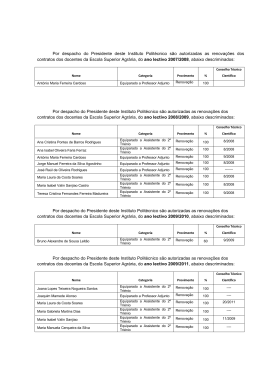 Ano letivo 2007/08 a 2013/14