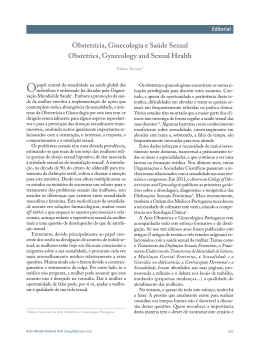 Obstetrícia, Ginecologia e Saúde Sexual Obstetrics, Gynecology