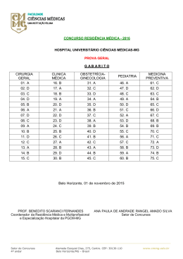 hospital universit&aacute;rio ci&ecirc;ncias m&eacute;dicas-mg