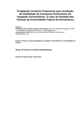 Projetando Cen&aacute;rios Financeiros para Avalia&ccedil;&atilde;o da Viabilidade de