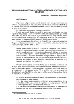 A responsabilidade trabalhista dos Not&aacute;rios e