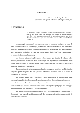 LETRAMENTO? Maria Lucia Paniago Lordelo Neves1