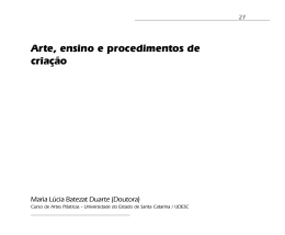 arte ensino e procedimentos de cria&ccedil;&atilde;o