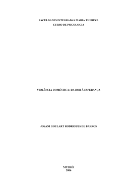 1 faculdades integradas maria thereza curso de psicologia viol&ecirc;ncia