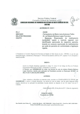 maria lucia - Conselho Regional de Farm&aacute;cia de Mato Grosso do Sul.