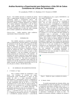 An&aacute;lise Num&eacute;rica e Experimental para Determinar a Vida