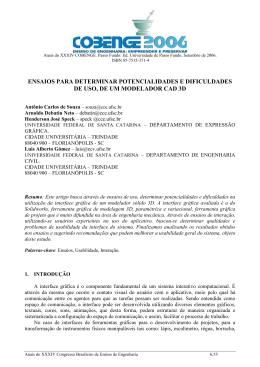 ENSAIOS PARA DETERMINAR POTENCIALIDADES E