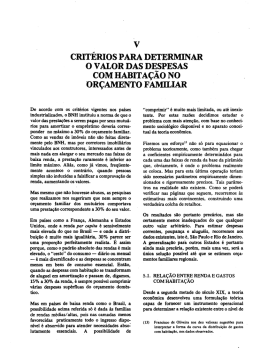 V - Critérios para Determinar o Valor das Despesas com