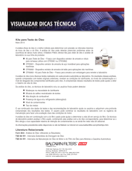 Literatura Relacionada Kits para Teste de Óleo