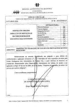 Of. Circular n.º 1/2010, de 08/01 - Sindicato dos Professores da