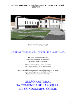 gui&atilde;o pastoral da comunidade paroquial de gondomar/s. cosme