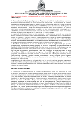 APRESENTA&Ccedil;&Atilde;O O Processo Seletivo Unificado para ingresso nos