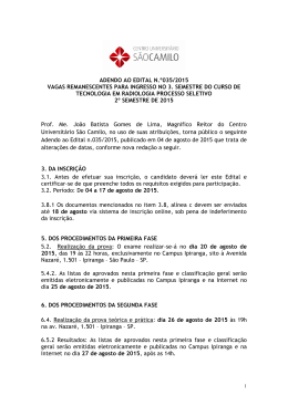 ADENDO AO EDITAL N.&ordm;035/2015 VAGAS