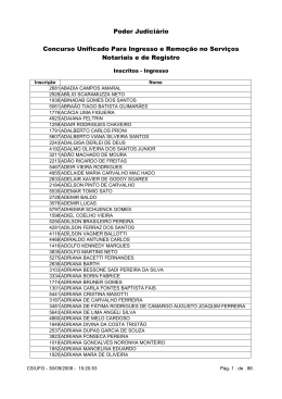 Poder Judiciário Concurso Unificado Para Ingresso e Remoção no