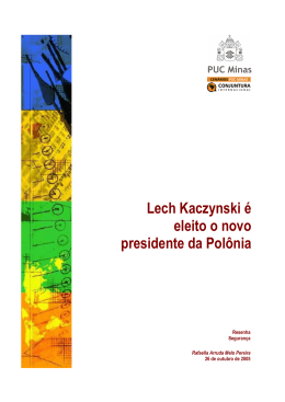 Lech Kaczynski é eleito o novo presidente da Polônia