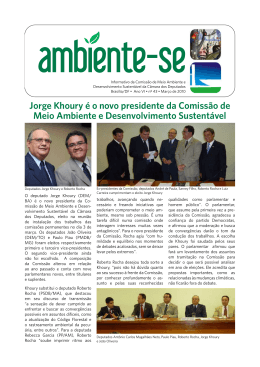 Jorge Khoury é o novo presidente da Comissão de Meio Ambiente e