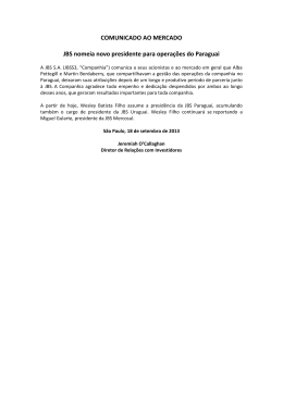 JBS nomeia novo presidente para operações do Paraguai