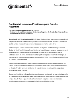 Continental tem novo Presidente para Brasil e Argentina Press