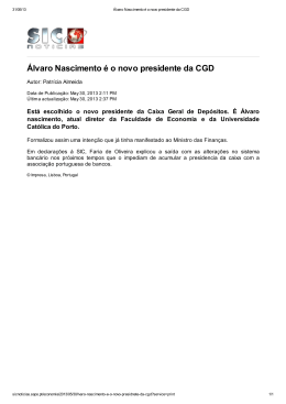 Álvaro Nascimento é o novo presidente da CGD