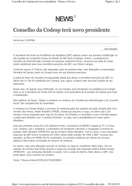 Conselho da Codesp terá novo presidente