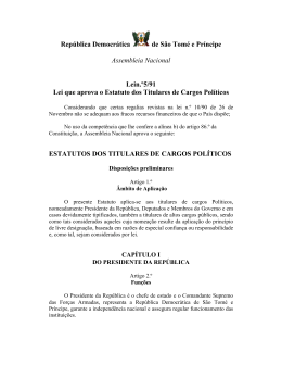 estatutos dos titulares de cargos pol&iacute;ticos