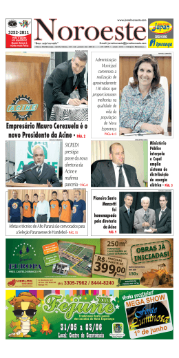 Empres&aacute;rio Mauro Cerezuela &eacute; o novo Presidente da Acine